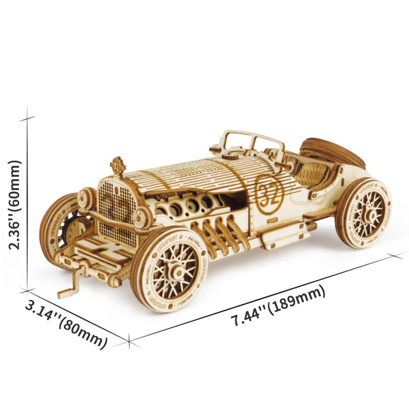 Grand Prix Auto-Modell im Maßstab - 3D Holzpuzzle