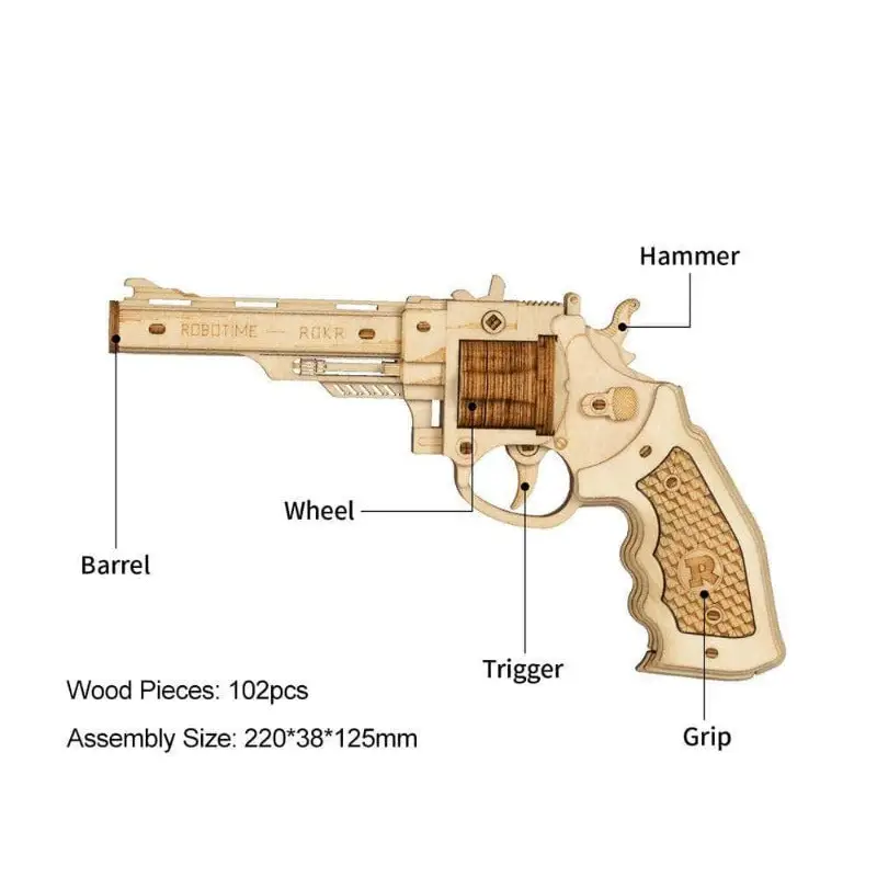 Corsac M60 Justice Guard Gun - 3D Wooden Puzzle - Wooden Puzzle