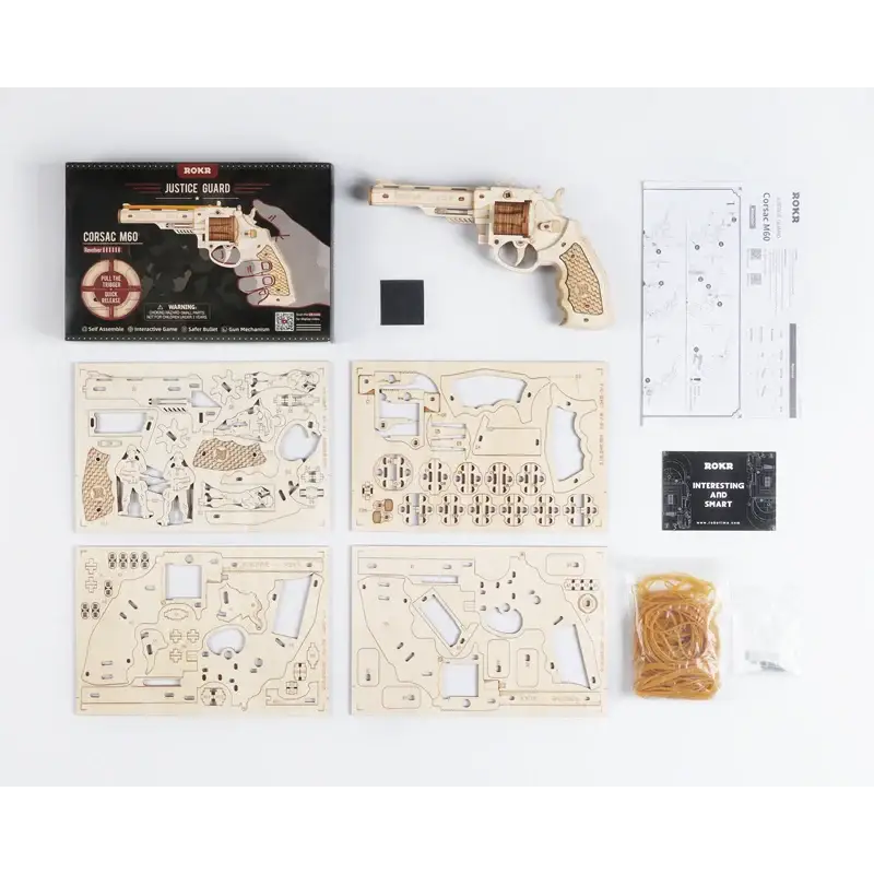 Corsac M60 Justice Guard Gun - 3D Wooden Puzzle - Wooden Puzzle
