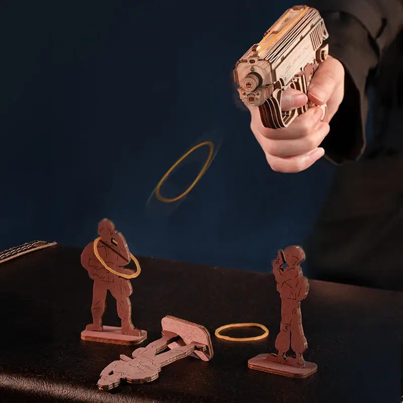Mini Gun Toy - 3D Wooden Puzzle - Wooden Puzzle
