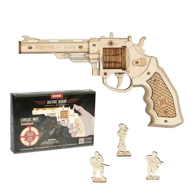 Mini Gun Toy - 3D Wooden Puzzle - Wooden Puzzle