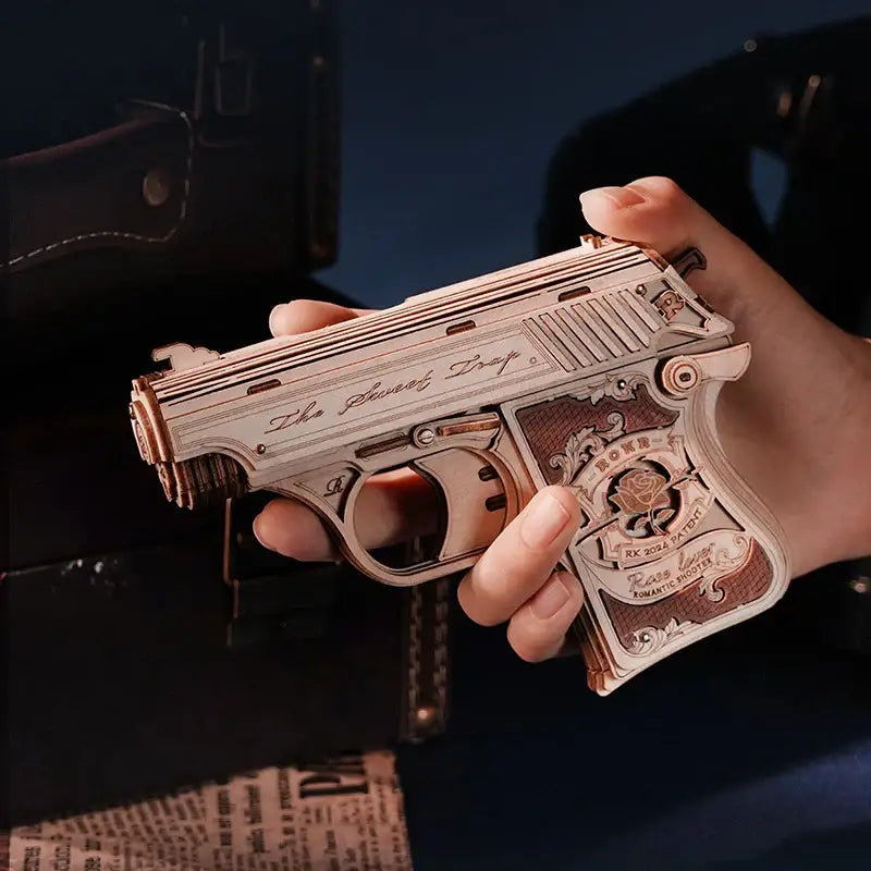 Mini Gun Toy - 3D Wooden Puzzle - Wooden Puzzle