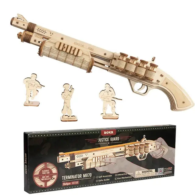 Mini Gun Toy - 3D Wooden Puzzle - Wooden Puzzle