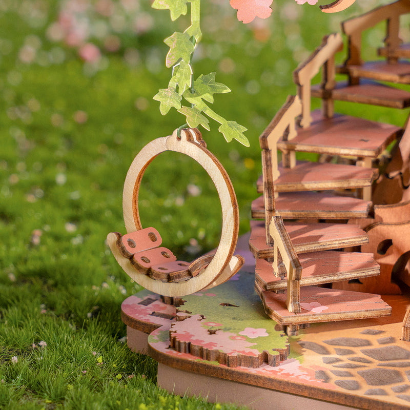 Sakura-Baumhaus - 3D-Holzpuzzle