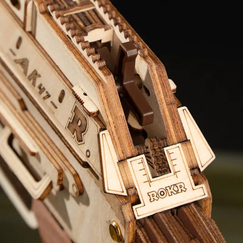 AK-47 Assault Rifle Toy Gun - 3D Wooden Puzzle - Wooden Puzzle
