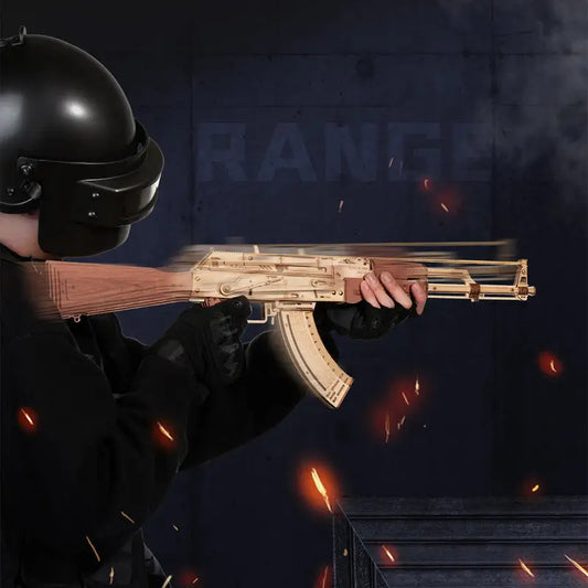 AK-47 Assault Rifle Toy Gun - 3D Wooden Puzzle - Wooden Puzzle