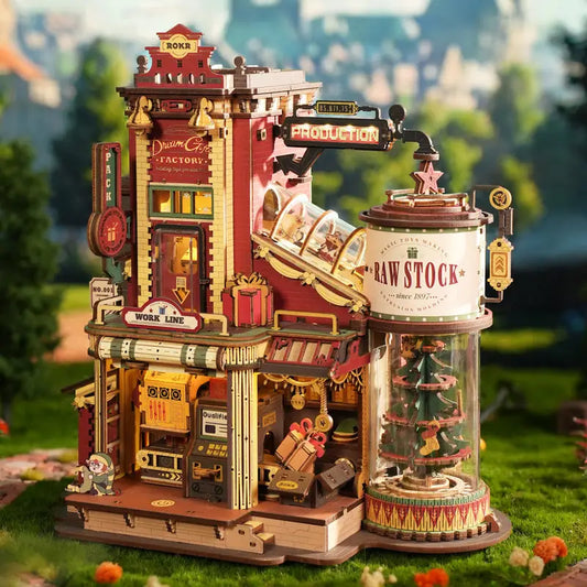 Christmas Dream Gift Factory - Wooden Music Box - Wooden Puzzle