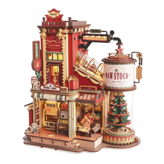 Christmas Dream Gift Factory - Wooden Music Box - Wooden Puzzle