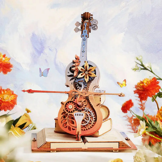 Colorful Magic Cello Mechanical Music Box - 3D Wooden Puzzle - Wooden Puzzle