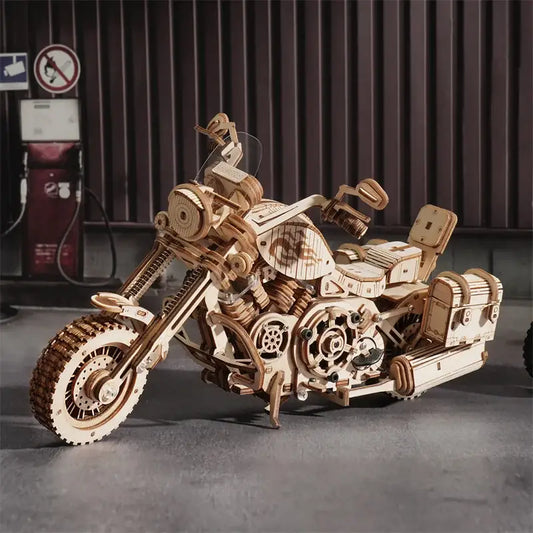Cruiser Motorcycle - 3D Wooden Puzzle - Wooden Puzzle