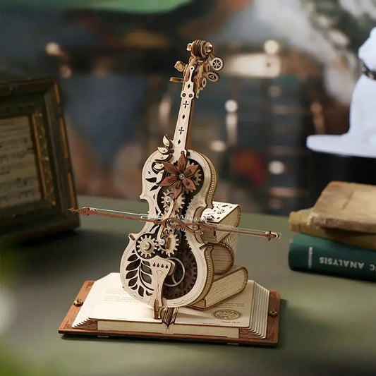 Magic Cello Mechanical Music Box - 3D Wooden Puzzle - Wooden Puzzle