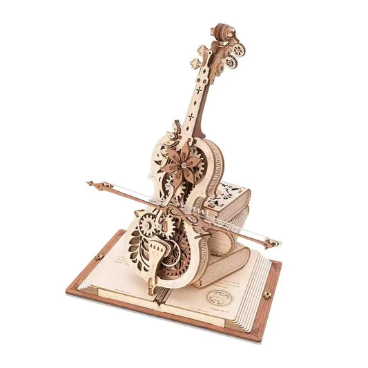 Magic Cello Mechanical Music Box - 3D Wooden Puzzle - Wooden Puzzle