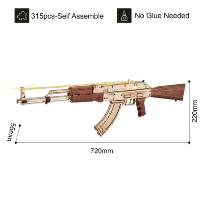 Mini Gun Toy - 3D Wooden Puzzle - Wooden Puzzle
