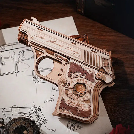 Mini Gun Toy - 3D Wooden Puzzle - Wooden Puzzle