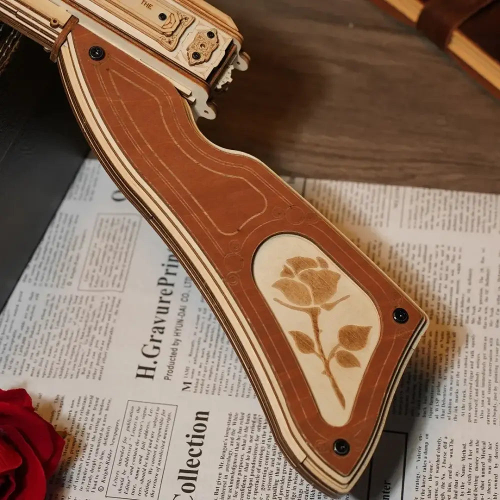 Thompson Submachine Toy Gun - 3D Wooden Puzzle - Wooden Puzzle