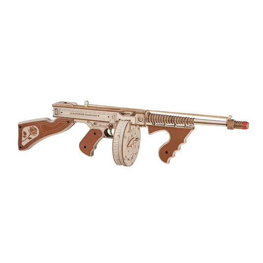 Thompson Submachine Toy Gun - 3D Wooden Puzzle - Wooden Puzzle