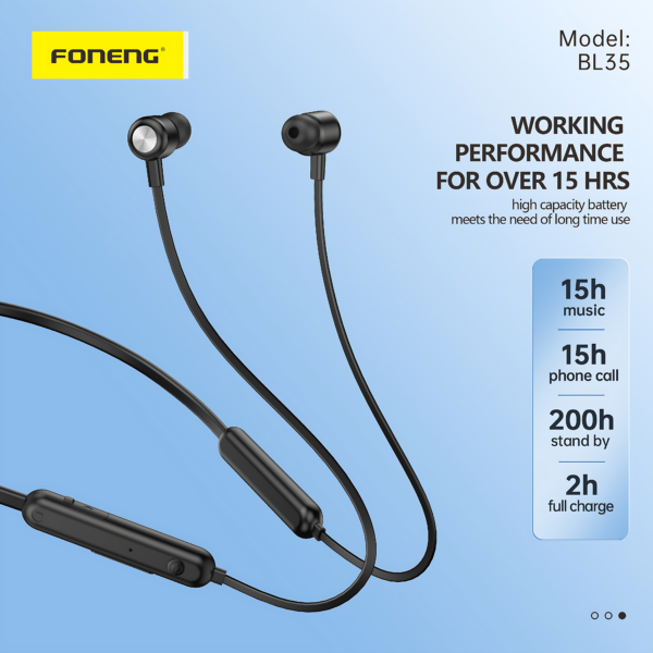 BL35 Sport Neckband Bluetooth Earphone** 🎶